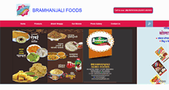 Desktop Screenshot of bramhanjalifoods.com