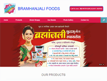 Tablet Screenshot of bramhanjalifoods.com